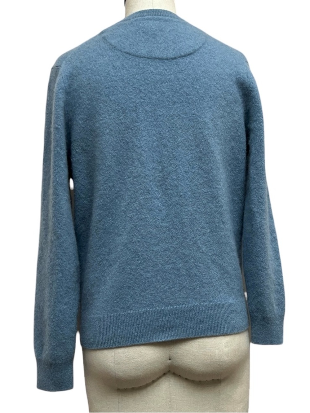 Nordstrom 100% Cashmere V-Neck Sweater Blue Size L - Picture 5 of 7